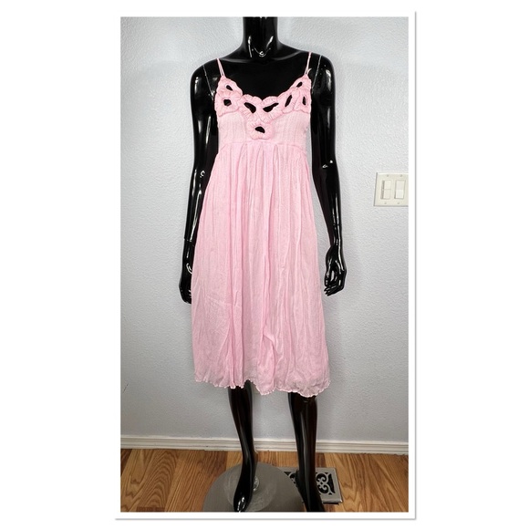 One Seeson Pink Sun Dress Sz S - Picture 2 of 10